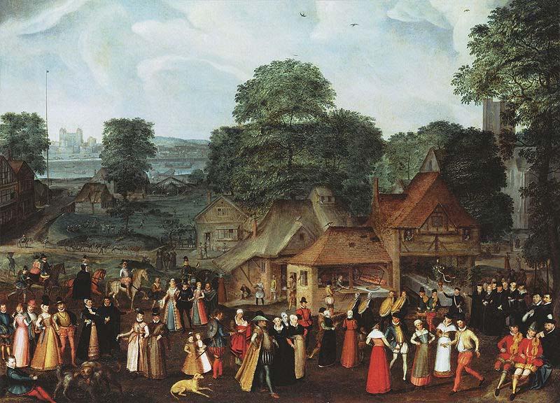 joris Hoefnagel A Fete at Bermondsey or A Marriage Feast at Bermondsey.